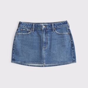 Abercrombie Curve Love Mid Rise Denim Mini Skirt